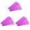 60Pièces Bandes Élastiques Pour Bigoudis Silicone Violet Effort 3