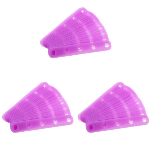 60Pièces Bandes Élastiques Pour Bigoudis Silicone Violet Effort 2