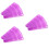 60Pièces Bandes Élastiques Pour Bigoudis Silicone Violet Effort 8