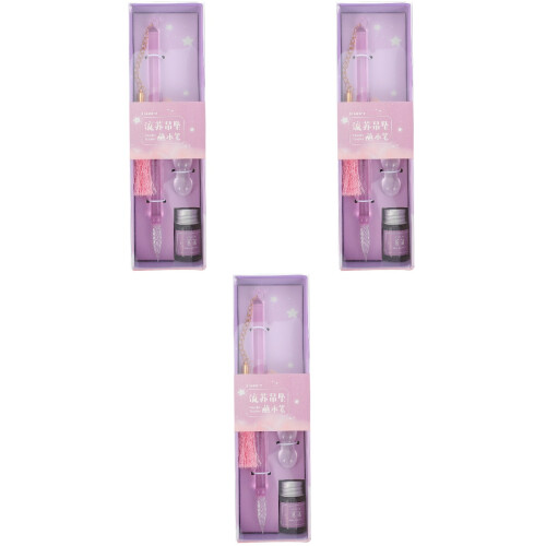 3Pièces Stylo À Rose Verre Résistant Pour Et 2
