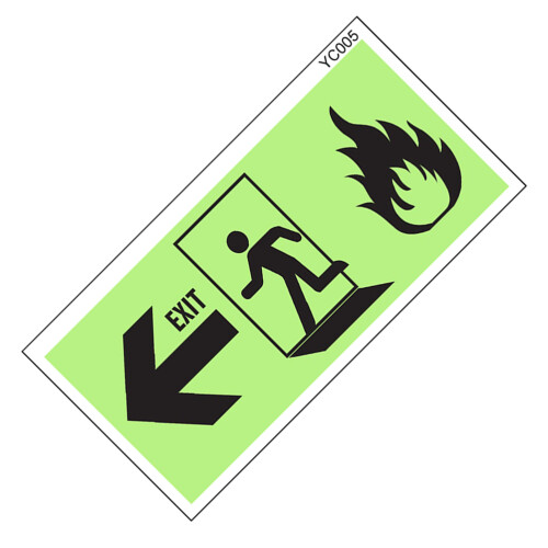 Décalcomanies PVC Sortie Secours Autoadhésifs 1