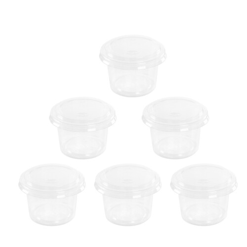 200Pièces Coupelles Transparentes Avec Couvercles Plates Pour Desserts