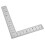 3Pièces Règles Acier Inoxydable Argent Équerre Mesure Angles Multiples 2