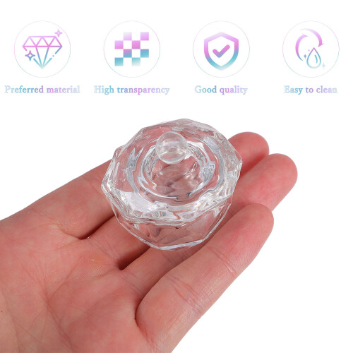 2Pièces Coupes Nail Cristal Verre Design Élégant 2