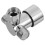 2Pièces Valve Mélangeuse Eau Chaude Froide Aluminium Durable Argent 1
