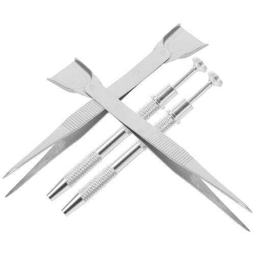5Ensembles Pinces Saisie Acier Durable Usage Électronique