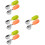 4Sets Infant Spoon and Fork for Home Use Assorted Color Silicone Steel 7