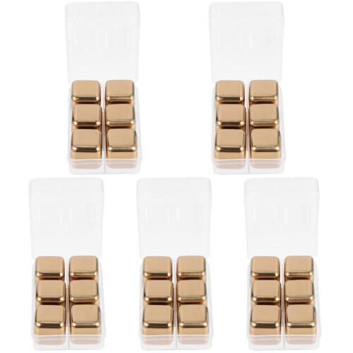 5 Sets Reusable Ice Cube Cooling Particles Melting Proof 1
