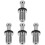 4Pcs Silver Cnc Pull 45 Drum Pull Carbon Steel Home Applications 2