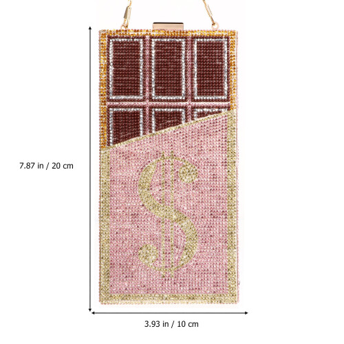 Modieuze Roze Rhinestone Dinner Party Clutch Bag 1
