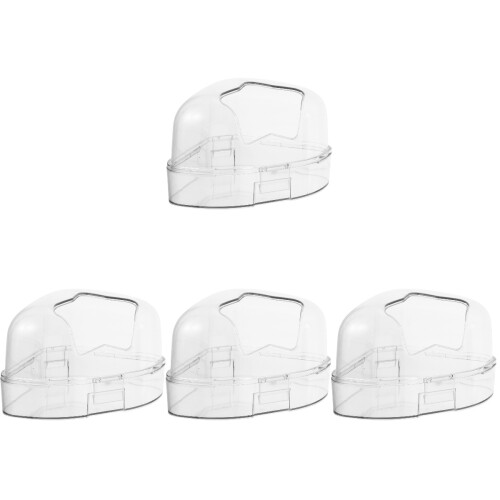 4Pcs Small Pet Hamster Sand Bath Box White Plastic Bath Basin Hideout 2