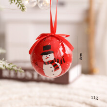 (Red Snowman) Foam Balls Christmas With Reindeer Snowflake And Santa For Tree Decor Holiday