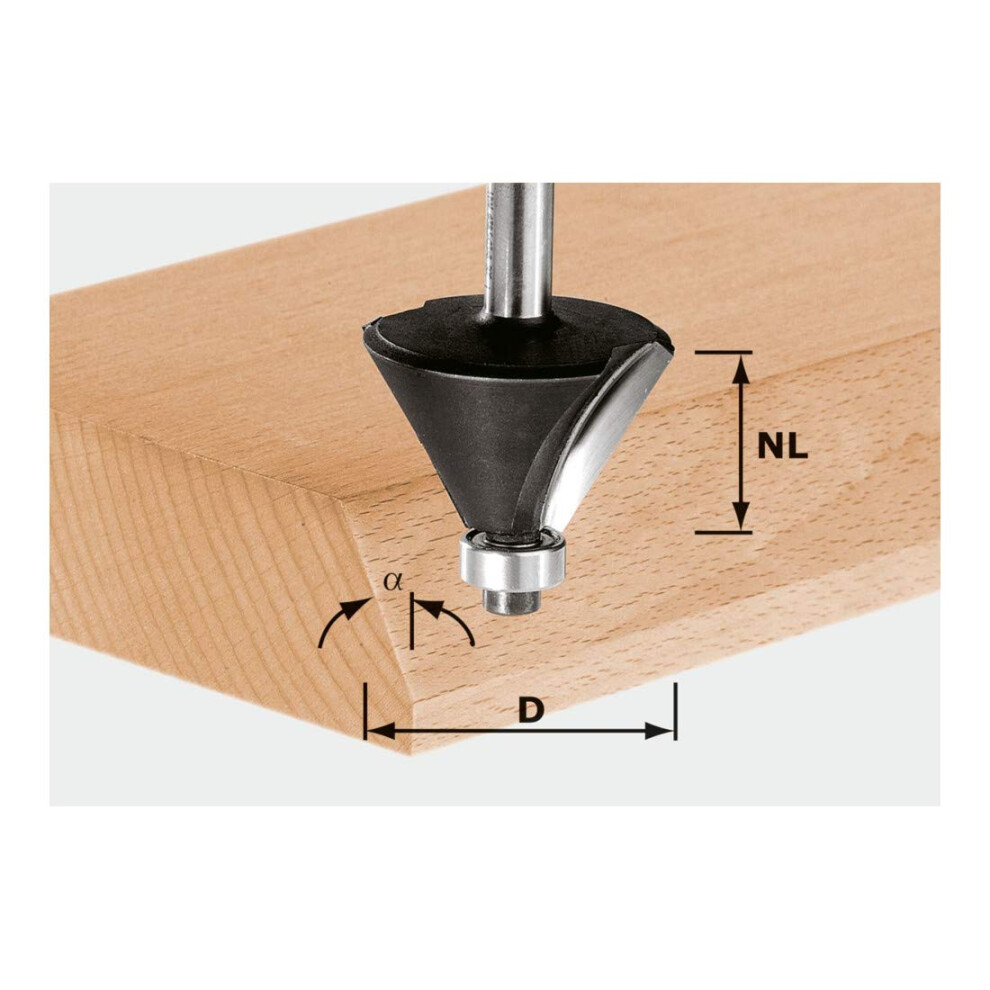 Festool 491132 Chamfer Bit With B Hw 25.7 Mm 15 Degree