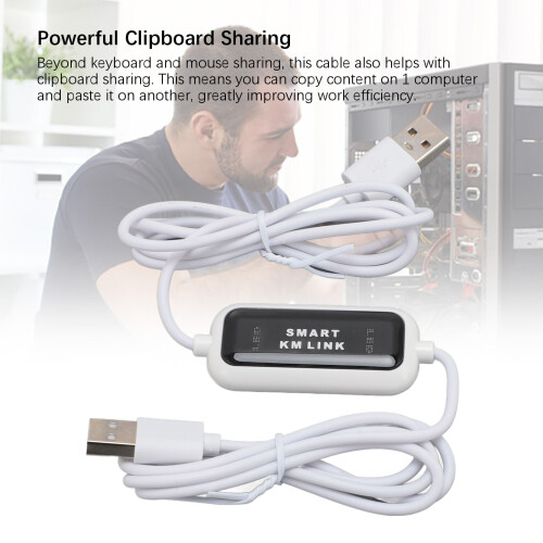 Cable USB de KM Link Net para compartir datos entre PC a PC, ABS 2