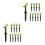 20Pièces Tee De Golf Vert Pièce+tpr Angle Précis Pour Débutants 8