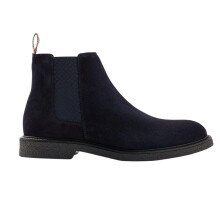 (12 UK, Dark Blue) Boss Mens Tunley Leather Chelsea Boots