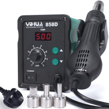 YIHUA 858D Hot Air Rework Station 700W for SMD Soldering and desoldering with Adjustable Temperature, Adjustable Air Volume, PID Temperature Control,