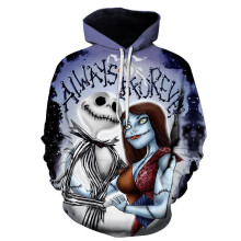 (7,4XL)Nightmare Before Christmas Hoodie Pullover Sweatshirt Jack Sally Tops Unisex