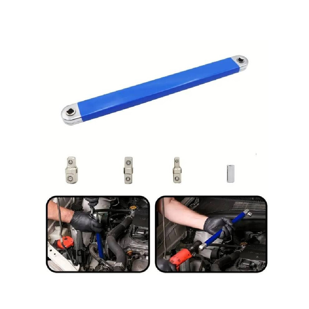 Wrench Offset Extension Set Ratchet Spanner Wrench Extender With Adapter Socket 693126633087