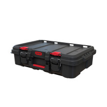 Keter Stack n' Roll Modular DIY Power Tool Storage Case, Stackable, Lightweight, Durable, Water Resistant, Black