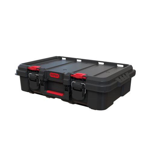 Keter Keter Stack n' Roll Modular DIY Power Tool Storage Case, Stackable, Lightweight, Durable, Water Resistant, Black