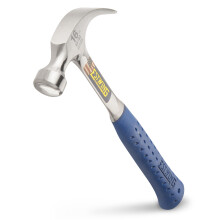 ESTE316C 14-218 16-Ounce Claw Hammer with Nylon Vinyl Cushion Grip Handle, Smooth Face, 1-Pack, Blue, White