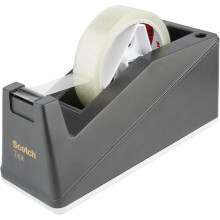 Scotch Desk Tape Dispenser - 1 C10 Scotch Weighted Dispenser Holding Tape up to 25 mm Wide and 66 m Long - Refillable Dispenser for Home and Office -