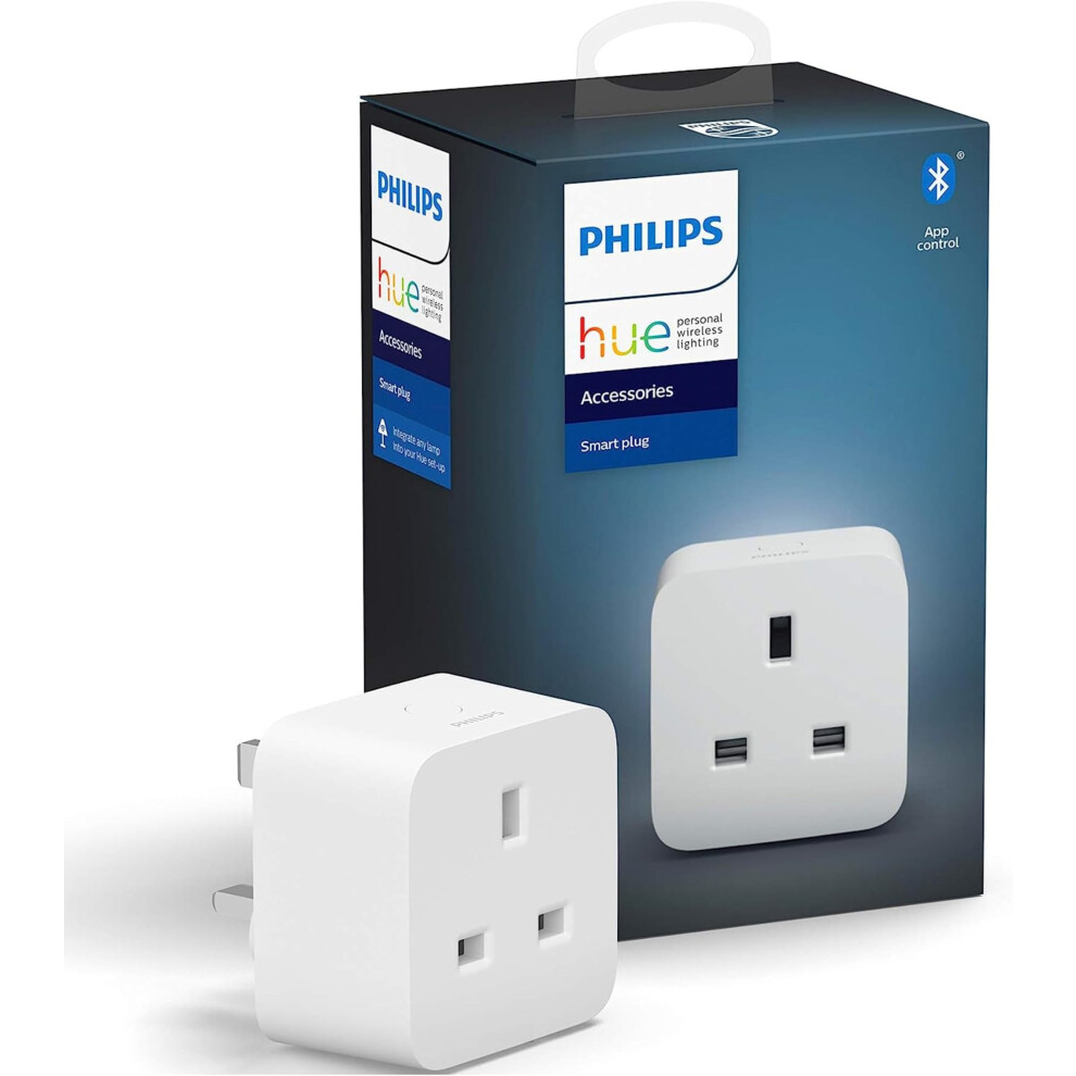 Philips Hue Smart Plug For Smart Home Automation. Works With Alexa, Google Assistant And Apple Homekit, White 8000003833737