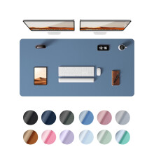 YSAGi Leather Desk Mat, Large Mouse Mat, Non-Slip Desk Pad, Waterproof Leather Table Protector Writing Pad for Office and Home (120 x 60 cm, Sea Blue)