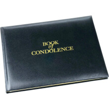 Esposti Memory Book of Condolence for Funeral - Funeral Memory Book with 96 Lined Pages & Storage Pocket for Condolences Cards - Elegant Keepsake for