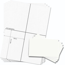 OfficeGear A6 Postcards 4-up [30 Sheets - 120 Cards] Perforated Printable Flash Cards for Study Revision Index Refills Flyer Menu Record 105x148mm -