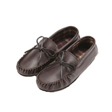 (5 UK, Dark Brown) Eastern Counties Leather Unisex Fabric Lined Moccasins