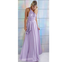 (Light Purple,XL)Women Evening Dress Convertible Style Bridesmaid Long Dresses Clothing Fashion
