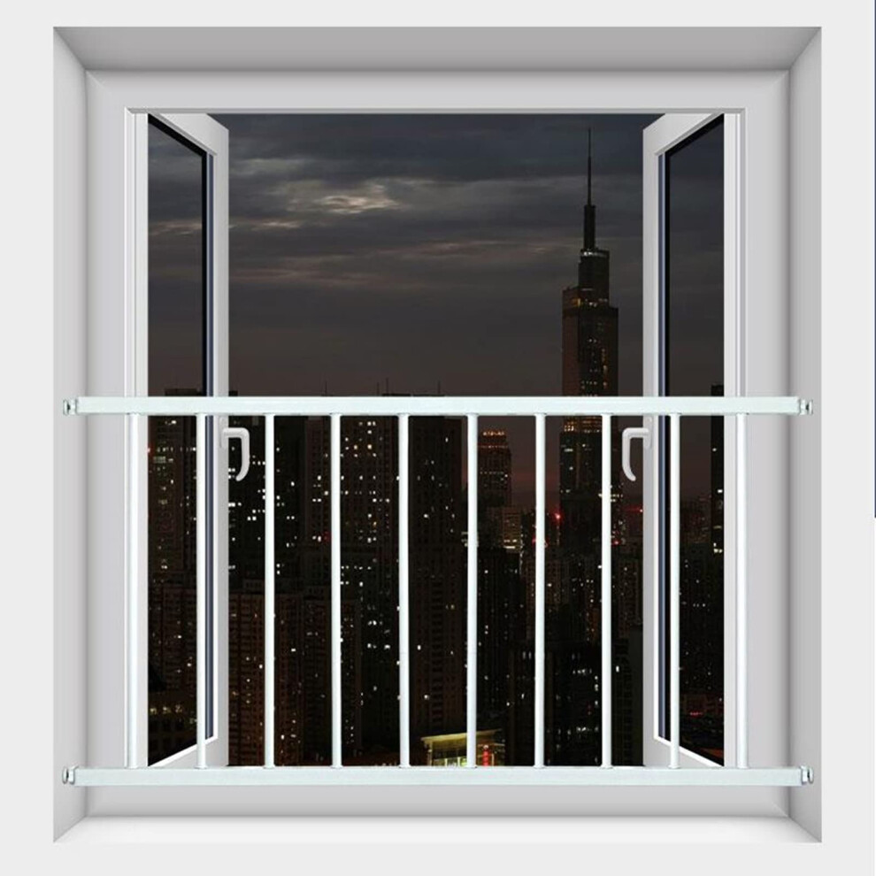 Window Security Bars, Safety Gate, No Trip Metal Safety Gate, Window Bars, Window Guard Rail For Children And Pet, Secure Pressure Fit Balcony Railing Qjszmei