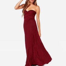 (Wine Red,L)Women Evening Dress Convertible Style Bridesmaid Long Dresses Clothing Fashion
