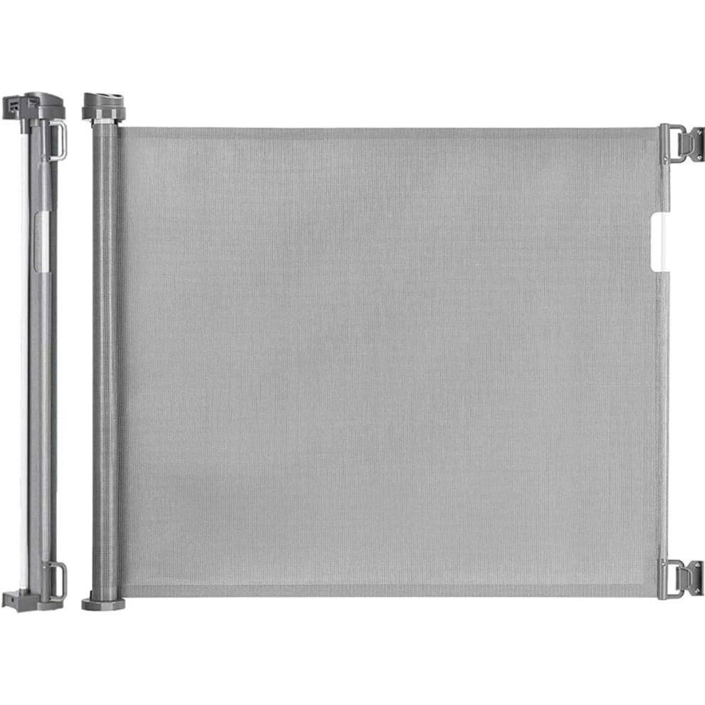 Dual Lock Retractable Stair Gate For Babies And Pets 150Cm X 86Cm (59In X 34In) Stair Gates For Dogs With Drilling Options Stair Gates For Ntl Global