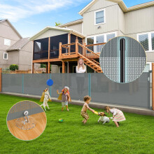 400cm Retractable Baby Gates Extra Wide, Upgraded 105cm Tall Stair Gate for Baby and Dog, Dog Pet Gate for Stairways/Hallways/Indoor/Outdoor