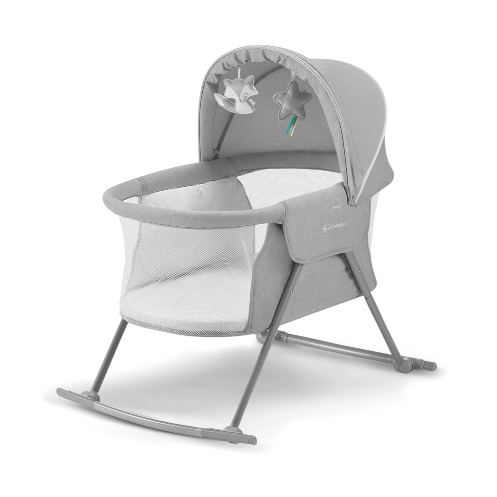 Lovi Baby Crib 3 In 1, Cradle, Travel Cot, Rocker, Easy Folding And Unfolding, Adjustable Canopy, With Accessories, Mattress Cover, Kinderkraft