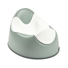 B?aba - Baby's Training Potty - Ergonomic Baby Potty - Non-Slip - Hygienic - Easy Care - Handgrips on The seat - Made in France - Sage Green