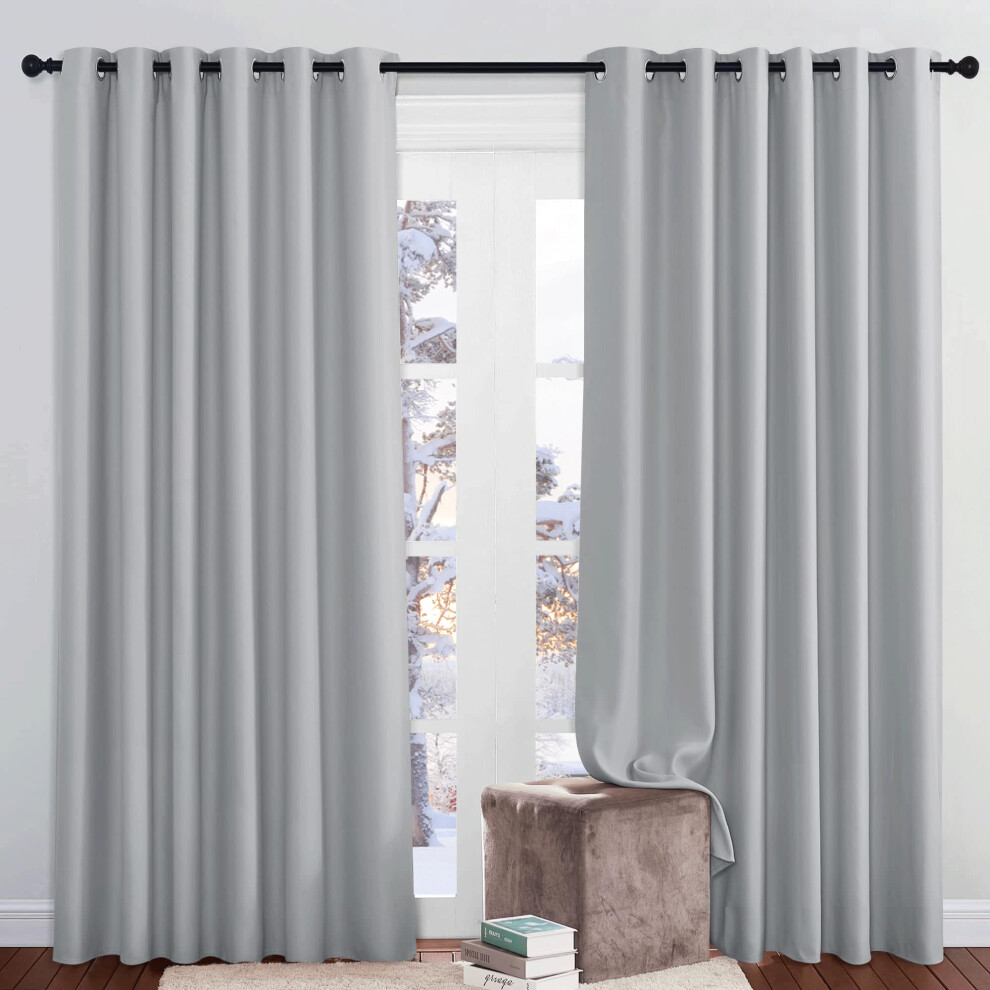 Blackout Thermal Curtains For Kids Bedroom Energy Saving & Blocking Curtains Eyelet Extra Wide Drapes For Nursery/Living Room/Hotel, Light Pony Dance