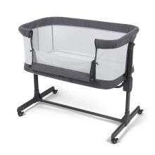 BABYLO Aurora 2-in-1 Co Sleeper, Bedside Crib & Standalone Baby Cot with mattress, 0 ? 6 months (9kg), Grey