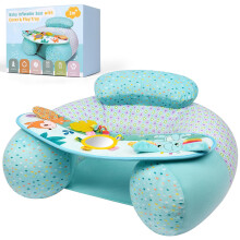 Alaoo Inflatable Baby Chair, Baby seat for 3-36 Months, Portable Infant Air Pump Sit, Baby Seats for Sitting up with Detachable Play Tray, Suitable