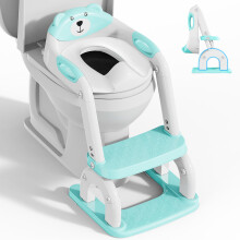 Toilet Seat for Children with Stairs, Upgraded Toilet Seat Attachment for Children for Boys and Girls, 2-in-1 Toilet Trainer with Stairs,