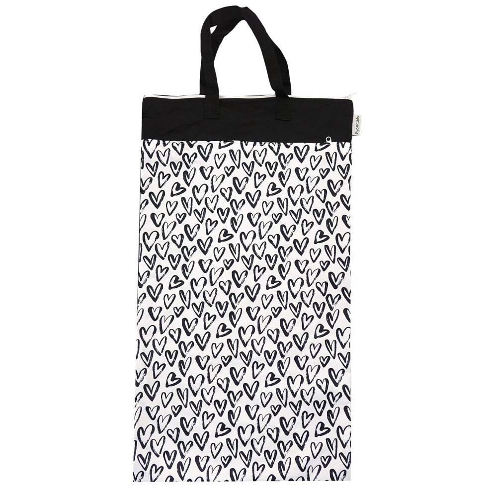 Avo + Cado Avo&Cado Duo Xl Wet Bag With Drying Compartment (Hearts/Black)