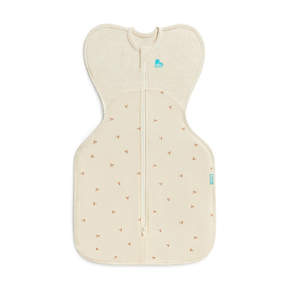 Love To Dream Love To Dream? Swaddle Up?, Medium 6-8.5 Kg - Twigs Oatmeal, Snug Fit, Supports Healthy Sleep Routine, 1.5 Tog For Mild Temps (18-22?C), Machine