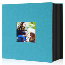 Lanpn Photo Album 10 x 15 600 Large Linen Slip In Album for Portrait and Landscape Photos Pictures Teal