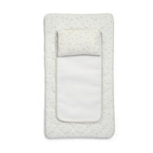 Mamas & Papas Luxury Baby Nappy Changing Mattress with Machine Washable Cover, Removable Towelling Insert & Detachable Pillow, Welcome to The World,