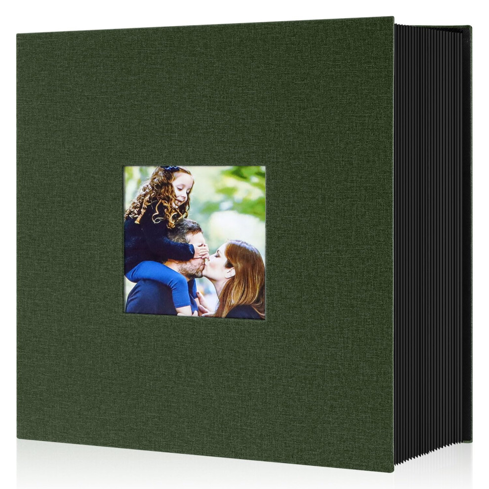 Photo Album, 10 X 15 Cm, 600 Pockets, Linen Photo Album Vertical Horizontal Photo Frame, 10 X 15 Cm, Pocket Green Lanpn