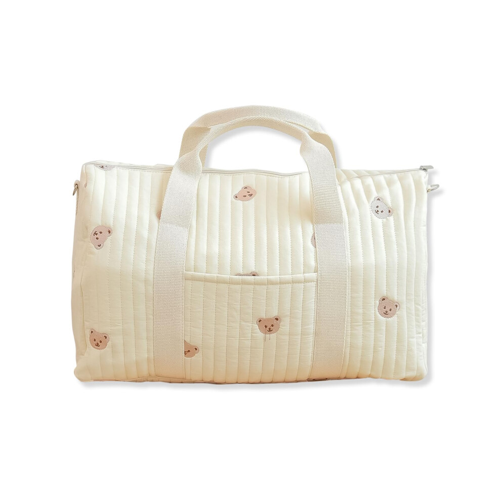 Large Capacity Embroidery Baby Changing Tote Bag,Lightweight Travel Duffel Bag Satchel Messenger Bag Nappy Changing Bag Diaper Bag With Sonarin