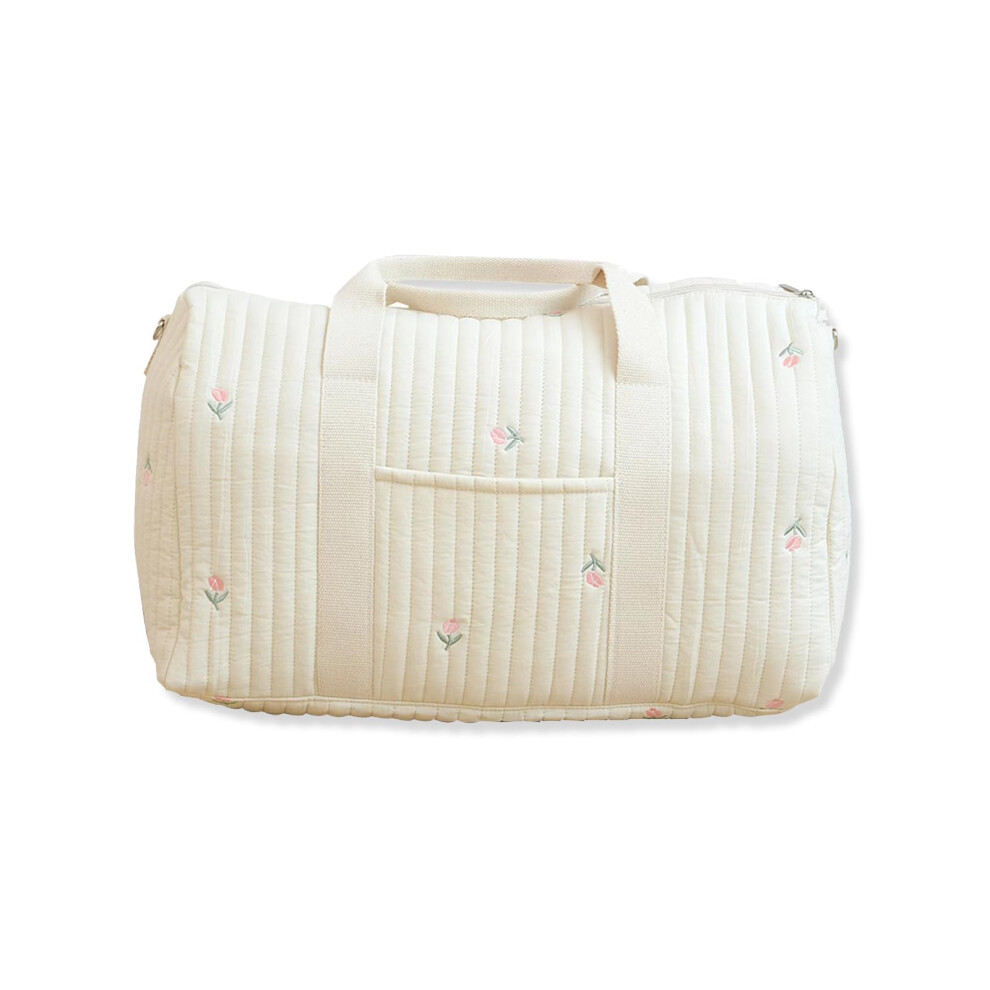 Large Capacity Embroidery Baby Changing Tote Bag,Lightweight Travel Duffel Bag Satchel Messenger Bag Nappy Changing Bag Diaper Bag With Sonarin